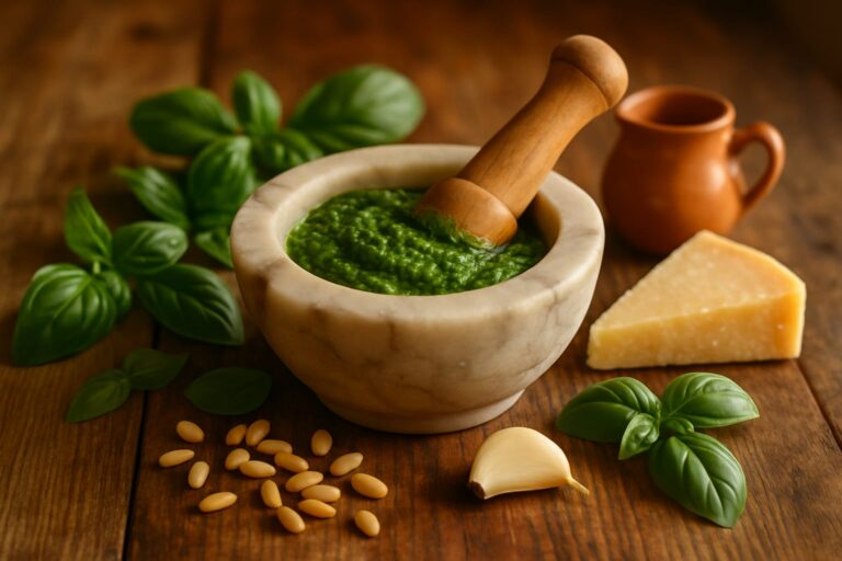 Pesto alla Genovese recipe — authentic Italian Liguria style