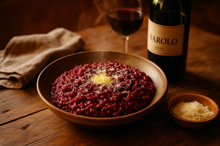 Risotto al Barolo recipe — authentic Italian Piemonte style